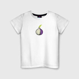Детская футболка хлопок с принтом Tor Browser в Екатеринбурге, 100% хлопок | круглый вырез горловины, полуприлегающий силуэт, длина до линии бедер | onion | tor | tor browser | даркнет | тор | тор браузер