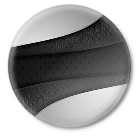 Значок с принтом 3D luxury style silver black в Екатеринбурге,  металл | круглая форма, металлическая застежка в виде булавки | Тематика изображения на принте: luxury | versace | vip | абстракция | версаче | вип | паттерн | роскошь | текстуры