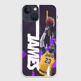 Чехол для iPhone 13 mini с принтом Леброн в Екатеринбурге,  |  | basketball | lakers | lebron | media | nba | toplanding | баскетболл | леброн | лейкерс | лого баскетбольных клубов | лос анджелес | нба