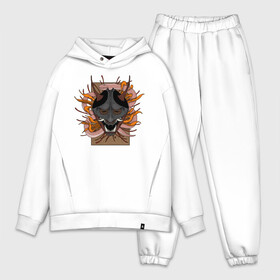 Мужской костюм хлопок OVERSIZE с принтом Japan hannya в Екатеринбурге,  |  | flower | hannya | japan | lotus | mask | snake | змея | лотос | маска | паук | призрак | ханья | цветок | япония