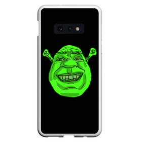 Чехол для Samsung S10E с принтом Shreks Face в Екатеринбурге, Силикон | Область печати: задняя сторона чехла, без боковых панелей | donkey | fiona | gonna | is | life | love | me | once | roll | shrek | somebody | the | told | world | артур | в | гарольд | дракон | жизнь | кот | лорд | любовь | мем | мерлин | огр | осел | пиноккио | пряник | сапогах | фаркуад | фиона | чарм