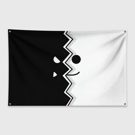Флаг-баннер с принтом Geometry Dash | Fondo в Екатеринбурге, 100% полиэстер | размер 67 х 109 см, плотность ткани — 95 г/м2; по краям флага есть четыре люверса для крепления | dash | fondo | geometry | геометри | геометридаш | даш