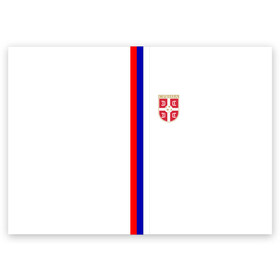 Поздравительная открытка с принтом Сборная Сербии в Екатеринбурге, 100% бумага | плотность бумаги 280 г/м2, матовая, на обратной стороне линовка и место для марки
 | Тематика изображения на принте: дзюба | лига наций | последние новости | россия | сборная россии | сербия | сербия россия | сербия россия обзор | спорт | футбол | черчесов