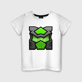Детская футболка хлопок с принтом Geometry Dash | Doom (Z) в Екатеринбурге, 100% хлопок | круглый вырез горловины, полуприлегающий силуэт, длина до линии бедер | 2d | arcade | game | geometry dash | meltdown | robtop | аркада | геометрический тире | раннер