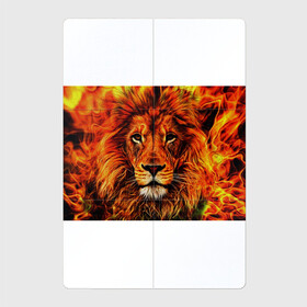 Магнитный плакат 2Х3 с принтом LION в Екатеринбурге, Полимерный материал с магнитным слоем | 6 деталей размером 9*9 см | animal | lion | животные | лев | хищник