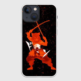 Чехол для iPhone 13 mini с принтом Иноске Хашибира Kimetsu no Yaiba в Екатеринбурге,  |  | demon slayer | kamado | kimetsu no yaiba | nezuko | tanjiro | аниме | гию томиока | зеницу агацума | иноске хашибира | камадо | клинок | корзинная девочка | манга | музан кибуцуджи | незуко | рассекающий демонов | танджиро