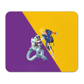 Коврик для мышки прямоугольный с принтом Yellow vs purple в Екатеринбурге, натуральный каучук | размер 230 х 185 мм; запечатка лицевой стороны | anime | dragon ball | аниме | анимэ | драгон бал | дрэгон бол | жемчуг дракона