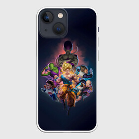 Чехол для iPhone 13 mini с принтом Dragon ball Team в Екатеринбурге,  |  | Тематика изображения на принте: anime | dragon ball | аниме | анимэ | драгон бал | дрэгон бол | жемчуг дракона