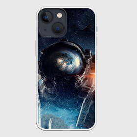 Чехол для iPhone 13 mini с принтом Космонавт в Екатеринбурге,  |  | звезды | космонавт | космос | небо | ночь | планеты