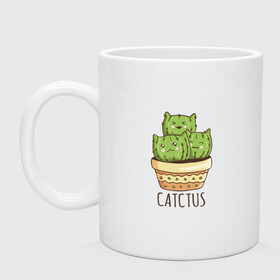 Кружка керамическая с принтом Котики Кактусы Catctus в Екатеринбурге, керамика | объем — 330 мл, диаметр — 80 мм. Принт наносится на бока кружки, можно сделать два разных изображения | cactus | cat | cats | cute cactus | english words | kitten | kitty | puss | pussy | pussycat | кактус в горшке | киски | кисы | котёнок | котики | коты в виде кактусов | коты кактусы | котята | котята кактусы | котятки | кошечки | кошка | мил