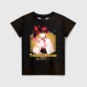 Детская футболка 3D с принтом Tsuyuri Kanao Kimetsu no Yaiba в Екатеринбурге, 100% гипоаллергенный полиэфир | прямой крой, круглый вырез горловины, длина до линии бедер, чуть спущенное плечо, ткань немного тянется | demon slayer | kamado | kimetsu no yaiba | nezuko | tanjiro | аниме | гию томиока | зеницу агацума | иноске хашибира | камадо | клинок | корзинная девочка | манга | музан кибуцуджи | незуко | рассекающий демонов | танджиро