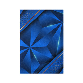 Обложка для паспорта матовая кожа с принтом 3D абстрактные фигуры BLUE в Екатеринбурге, натуральная матовая кожа | размер 19,3 х 13,7 см; прозрачные пластиковые крепления | Тематика изображения на принте: 3d | 3д | luxury | versace | vip | абстракция | блеск | блестки | версаче | вип | паттерн | роскошь | соты | текстуры