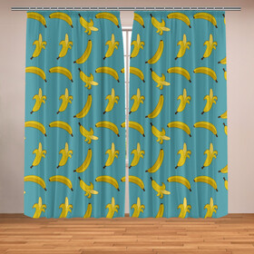 Фотошторы с принтом Бананы | Мятная в Екатеринбурге, Блэкаут (светозащита 90%) / Габардин (светозащита 40% | 2 полотна шириной по 145 см; Высота 200-300 см; Крепление: шторная лента (на крючки); | pattern | textures | tnt | абстракция | бананабум | бананы | ветки | взрыв | геометрия | градиент | дождь | заливка | обезьяна | паттерны | пиксели | пикси | продукты | текстура | текстуры | тнт | фигуры | фон