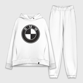 Женский костюм хлопок Oversize с принтом BMW LOGO CARBON в Екатеринбурге,  |  | bmw | абстракция | авто | автомобиль | бмв | карбон | лого | логотип | машина | скорость