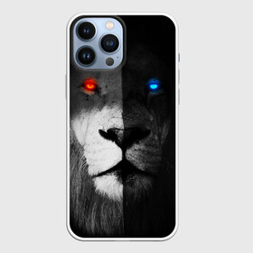 Чехол для iPhone 13 Pro Max с принтом ЛЕВ   НЕОНОВЫЕ ГЛАЗА в Екатеринбурге,  |  | lion | neon | глаза | голова | дикая кошка | животные | кот | кошка | лев | неон | светящиеся глаза | тигр | хищник