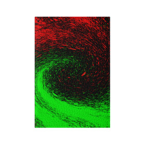 Обложка для паспорта матовая кожа с принтом КРАСНАЯ И ЗЕЛЕНАЯ КРАСКА в Екатеринбурге, натуральная матовая кожа | размер 19,3 х 13,7 см; прозрачные пластиковые крепления | Тематика изображения на принте: tegunvteg | брызги | зеленая | краска | красная | неон