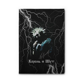 Обложка для автодокументов с принтом КОРОЛЬ И ШУТ - МОЛНИЯ в Екатеринбурге, натуральная кожа |  размер 19,9*13 см; внутри 4 больших “конверта” для документов и один маленький отдел — туда идеально встанут права | Тематика изображения на принте: tegunvteg | автограф | горшенев | горшок | группа | король | король и шут | михаил | молния | музыка | панк | песни | рок | хоррор