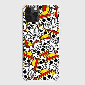 Чехол для iPhone 12 Pro Max с принтом ONE PIECE / ВАН ПИС / УЗОР в Екатеринбурге, Силикон |  | anime | one piece | pattern. | skull | аниме | ван пис | манга | мультфильм | скелет | узор | череп | японская анимация