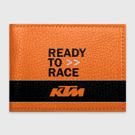 Обложка для студенческого билета с принтом KTM | READY TO RACE (Z) в Екатеринбурге, натуральная кожа | Размер: 11*8 см; Печать на всей внешней стороне | enduro | ktm | moto | moto sport | motocycle | sportmotorcycle | ктм | мото | мото спорт | мотоспорт | спорт мото