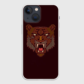 Чехол для iPhone 13 mini с принтом Морда медведя в Екатеринбурге,  |  | Тематика изображения на принте: bear | голова | голова медведя | зверь | медведь | мишка