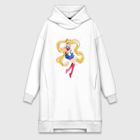 Платье-худи хлопок с принтом Sailor Moon Kawaii в Екатеринбурге,  |  | anime | manga | sailor moon | waifu | аниме | вайфу | манга | сейлор мун | сейлормун
