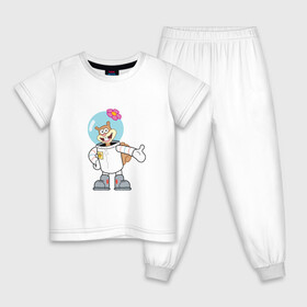 Детская пижама хлопок с принтом Сэнди в Екатеринбурге, 100% хлопок |  брюки и футболка прямого кроя, без карманов, на брюках мягкая резинка на поясе и по низу штанин
 | sponge bob | spongebob squarepants | губка боб | губка боб квадратные штаны | спанч боб