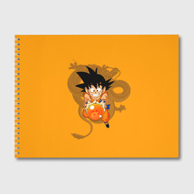 Альбом для рисования с принтом Kid Goku в Екатеринбурге, 100% бумага
 | матовая бумага, плотность 200 мг. | anime | dragon ball | аниме | анимэ | драгон бал | дрэгон бол | жемчуг дракона