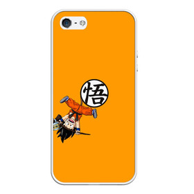 Чехол для iPhone 5/5S матовый с принтом SAIYAN GOKU в Екатеринбурге, Силикон | Область печати: задняя сторона чехла, без боковых панелей | anime | dragon ball | аниме | анимэ | драгон бал | дрэгон бол | жемчуг дракона