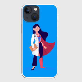 Чехол для iPhone 13 mini с принтом Медсестра | Super Nurse (Z) в Екатеринбурге,  |  | health worker | hospital attendant | medic | nurse | nursing | super nurse | бикса | врач | доктор | медицина | медицинская сестра | медицинский персонал | медичка | медработник | медсестра | палатная | санитарка | супер медик