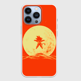 Чехол для iPhone 13 Pro с принтом Гоку и луна в Екатеринбурге,  |  | anime | dragon ball | moon | аниме | анимэ | драгон бал | дрэгон бол | жемчуг дракона | луна