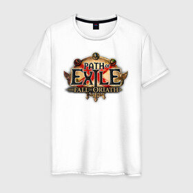 Мужская футболка хлопок с принтом Path of Exile в Екатеринбурге, 100% хлопок | прямой крой, круглый вырез горловины, длина до линии бедер, слегка спущенное плечо. | computer | game | path of exile | игра | компьютерная | путь изгнания