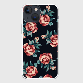 Чехол для iPhone 13 mini с принтом Розы в Екатеринбурге,  |  | summer | sun | аромат | букет | вазон | великолепие | краски | красота | куст | летняя | лето | нежность | природа | растения | розы | солнце | украшение | фауна | цветник | цветы