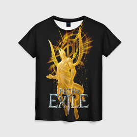 Женская футболка 3D с принтом Path of Exile в Екатеринбурге, 100% полиэфир ( синтетическое хлопкоподобное полотно) | прямой крой, круглый вырез горловины, длина до линии бедер | avariustwo | computer | game | path of exile | игра | компьютерная | путь изгнания