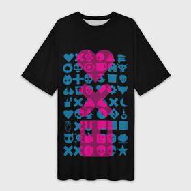 Платье-футболка 3D с принтом Любовь. Смерть. Роботы в Екатеринбурге,  |  | death | heart | ldr | logo | love | netflix | robots | smile | анимация | кино | лого | лср | любовь | нетфликс | роботы | сердце | сериал | смайл | смайлик