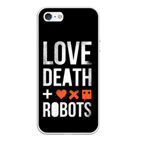 Чехол для iPhone 5/5S матовый с принтом Love Death + Robots в Екатеринбурге, Силикон | Область печати: задняя сторона чехла, без боковых панелей | death | ldr | logo | love | netflix | robots | smile | анимация | кино | лого | лср | любовь | нетфликс | роботы | сериал | смайл | смайлик