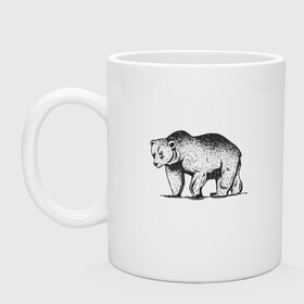 Кружка керамическая с принтом Медведь Гризли | Grizzly Bear в Екатеринбурге, керамика | объем — 330 мл, диаметр — 80 мм. Принт наносится на бока кружки, можно сделать два разных изображения | alaska | american bear | art | bears | canada | illustration | united states | ursus | usa | аляска | американский медведь | арт | бурый медведь | бурый мишка | иллюстрация | канада | косолапый | медвежонок | мишка | потапыч | рисунок