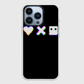 Чехол для iPhone 13 Pro с принтом Love Death and Robots (Glitch) в Екатеринбурге,  |  | death | glitch | heart | ldr | logo | love | netflix | robots | smile | анимация | глитч | глич | кино | лого | лср | любовь | нетфликс | роботы | сердце | сериал | смайл | смайлик