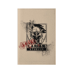 Обложка для паспорта матовая кожа с принтом La-La-Larian Studios в Екатеринбурге, натуральная матовая кожа | размер 19,3 х 13,7 см; прозрачные пластиковые крепления | baldur s gate 3 | divinity | larian studios | игра | лариан