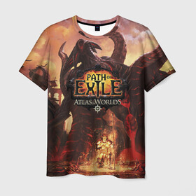 Мужская футболка 3D с принтом Path of Exile в Екатеринбурге, 100% полиэфир | прямой крой, круглый вырез горловины, длина до линии бедер | computer | game | path of exile | игра | компьютерная | путь изгнания