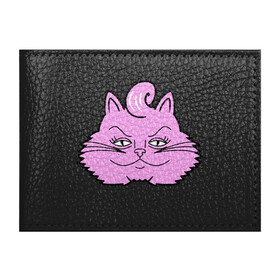 Обложка для студенческого билета с принтом Pink Cat в Екатеринбурге, натуральная кожа | Размер: 11*8 см; Печать на всей внешней стороне | animal | cat | cute | kitty | meow | друг | животные | киска | китти | кот | котенок | котик | котэ | кошечка | кошка | милый | мур | мяу | питомец | тигр