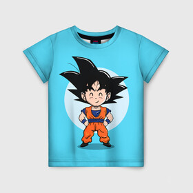 Детская футболка 3D с принтом Sweet Goku в Екатеринбурге, 100% гипоаллергенный полиэфир | прямой крой, круглый вырез горловины, длина до линии бедер, чуть спущенное плечо, ткань немного тянется | anime | dragon ball | аниме | анимэ | драгон бал | дрэгон бол | жемчуг дракона