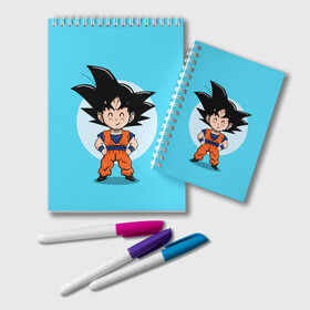 Блокнот с принтом Sweet Goku в Екатеринбурге, 100% бумага | 48 листов, плотность листов — 60 г/м2, плотность картонной обложки — 250 г/м2. Листы скреплены удобной пружинной спиралью. Цвет линий — светло-серый
 | anime | dragon ball | аниме | анимэ | драгон бал | дрэгон бол | жемчуг дракона