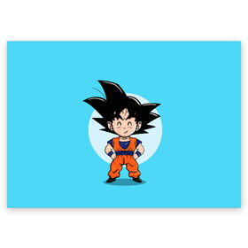 Поздравительная открытка с принтом Sweet Goku в Екатеринбурге, 100% бумага | плотность бумаги 280 г/м2, матовая, на обратной стороне линовка и место для марки
 | anime | dragon ball | аниме | анимэ | драгон бал | дрэгон бол | жемчуг дракона