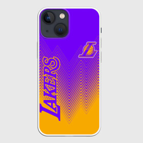 Чехол для iPhone 13 mini с принтом LOS ANGELES LAKERS   ЛЕЙКЕРС в Екатеринбурге,  |  | 24 lakers | kobe bryant | lakers | los angeles lakers | баскетбол. | коби брайант | лос анджелес лейкерс | лосанджелес лейкерс