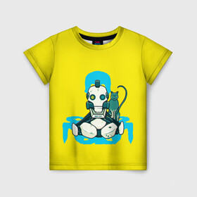 Детская футболка 3D с принтом Любовь, смерть и роботы в Екатеринбурге, 100% гипоаллергенный полиэфир | прямой крой, круглый вырез горловины, длина до линии бедер, чуть спущенное плечо, ткань немного тянется | Тематика изображения на принте: netflix | любовь | роботы | сериал