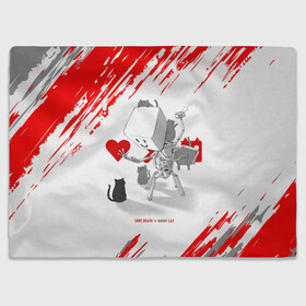 Плед 3D с принтом Love, Death and Cats | Любов, смерть и котики (Z) в Екатеринбурге, 100% полиэстер | закругленные углы, все края обработаны. Ткань не мнется и не растягивается | Тематика изображения на принте: death | love | love death robots | netflix | robots | vedeathrobots | xbot 4000 | любовь | нетфликс | роботы | сериал | сериалы