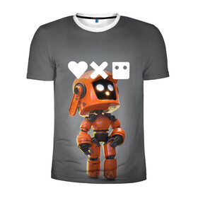 Мужская футболка 3D спортивная с принтом Love, Death and Robots | K-VRC (Z) в Екатеринбурге, 100% полиэстер с улучшенными характеристиками | приталенный силуэт, круглая горловина, широкие плечи, сужается к линии бедра | Тематика изображения на принте: death | k vrc | love | love death robots | netflix | robots | vedeathrobots | xbot 4000 | врц | любовь | нетфликс | роботы | сериал | сериалы
