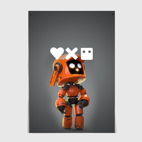 Постер с принтом Love, Death and Robots | K-VRC (Z) в Екатеринбурге, 100% бумага
 | бумага, плотность 150 мг. Матовая, но за счет высокого коэффициента гладкости имеет небольшой блеск и дает на свету блики, но в отличии от глянцевой бумаги не покрыта лаком | Тематика изображения на принте: death | k vrc | love | love death robots | netflix | robots | vedeathrobots | xbot 4000 | врц | любовь | нетфликс | роботы | сериал | сериалы
