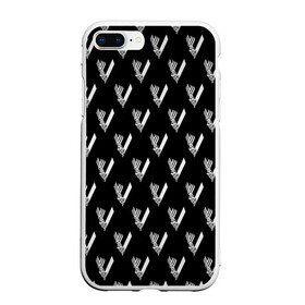 Чехол для iPhone 7Plus/8 Plus матовый с принтом Викинги Лого Паттерн Vikings Pattern (Z) в Екатеринбурге, Силикон | Область печати: задняя сторона чехла, без боковых панелей | Тематика изображения на принте: bjorn | floki | lodbrok | normann | ragnar | ragnarr | viking | vikingar | vikingene | vikinger | vikings | бьёрн | вальгала | вальгалла | вальхала | вальхалла | варяги | викинг | викинги | конанг | конунг | лагерта | лодброк | норман | рагнар