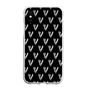 Чехол для iPhone XS Max матовый с принтом Викинги Лого Паттерн | Vikings Pattern (Z) в Екатеринбурге, Силикон | Область печати: задняя сторона чехла, без боковых панелей | bjorn | floki | lodbrok | normann | ragnar | ragnarr | viking | vikingar | vikingene | vikinger | vikings | бьёрн | вальгала | вальгалла | вальхала | вальхалла | варяги | викинг | викинги | конанг | конунг | лагерта | лодброк | норман | рагнар